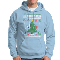 Ugly Christmas Hoodie Oh What Fun Boujee Christmas Tree Funny - Wonder Print Shop
