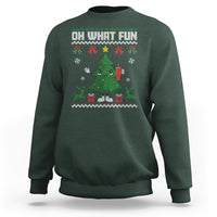 Ugly Christmas Sweatshirt Oh What Fun Boujee Christmas Tree Funny - Wonder Print Shop