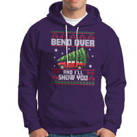Funny Christmas Hoodie Bend Over And I'll Show You Merry Xmas Tree Ugly Sweater - Wonder Print Shop