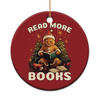 Reading Gingerbread Christmas Ornament Read More Books Funny Christmas Teacher Student Book Lovers - Wonder Print Shop