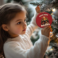 Reading Gingerbread Christmas Ornament Read More Books Funny Christmas Teacher Student Book Lovers - Wonder Print Shop