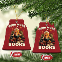 Reading Gingerbread Christmas Ornament Read More Books Funny Christmas Teacher Student Book Lovers - Wonder Print Shop
