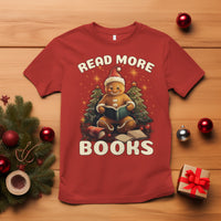 Reading Gingerbread T Shirt Read More Books Funny Christmas Teacher Student Book Lovers - Wonder Print Shop