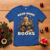 Reading Gingerbread T Shirt Read More Books Funny Christmas Teacher Student Book Lovers - Wonder Print Shop