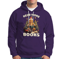 Reading Gingerbread Hoodie Read More Books Funny Christmas Teacher Student Book Lovers - Wonder Print Shop