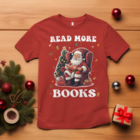 Reading Santa T Shirt Read More Books Funny Christmas Teacher Student Book Lovers - Wonder Print Shop