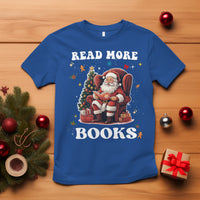 Reading Santa T Shirt Read More Books Funny Christmas Teacher Student Book Lovers - Wonder Print Shop
