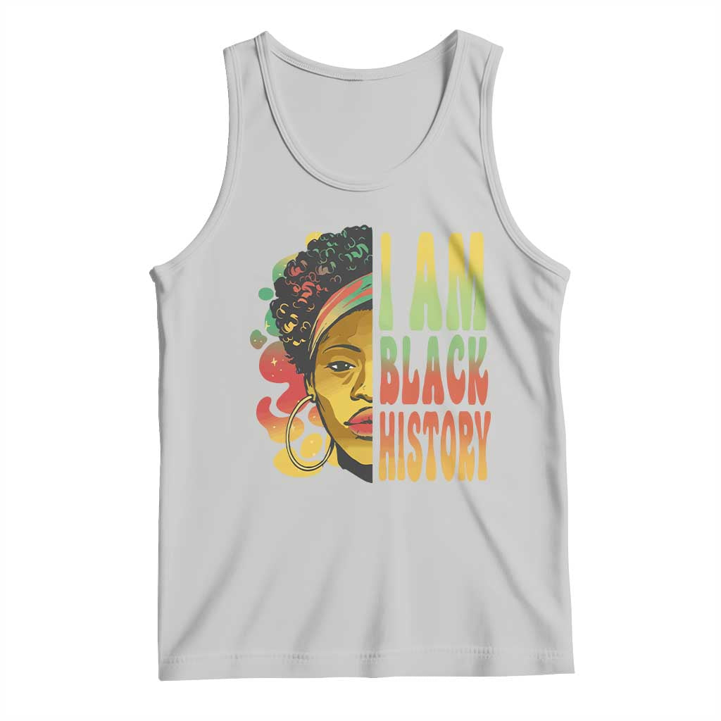 I Am Black History Tank Top Afro Black Woman African American Pride