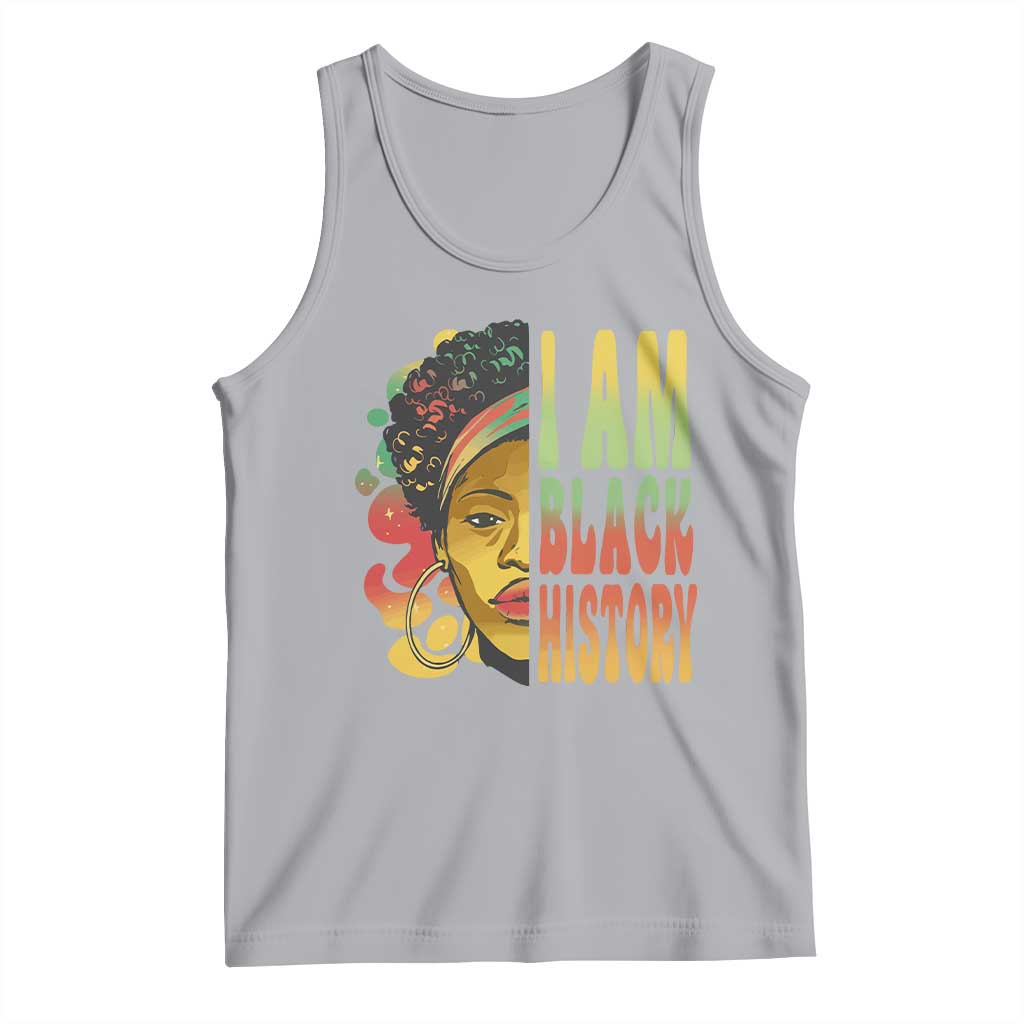 I Am Black History Tank Top Afro Black Woman African American Pride