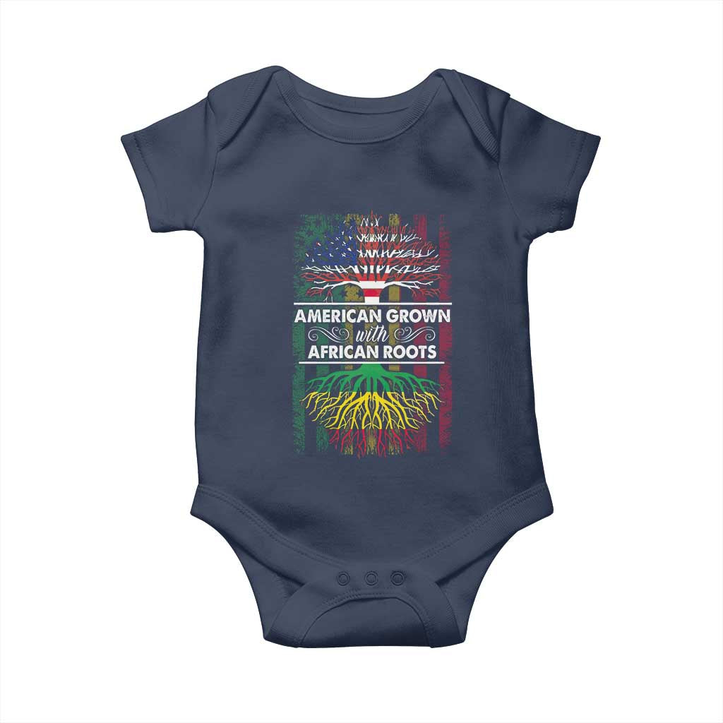 African American Pride Baby Onesie American Grown With African Roots African American Flag Tree