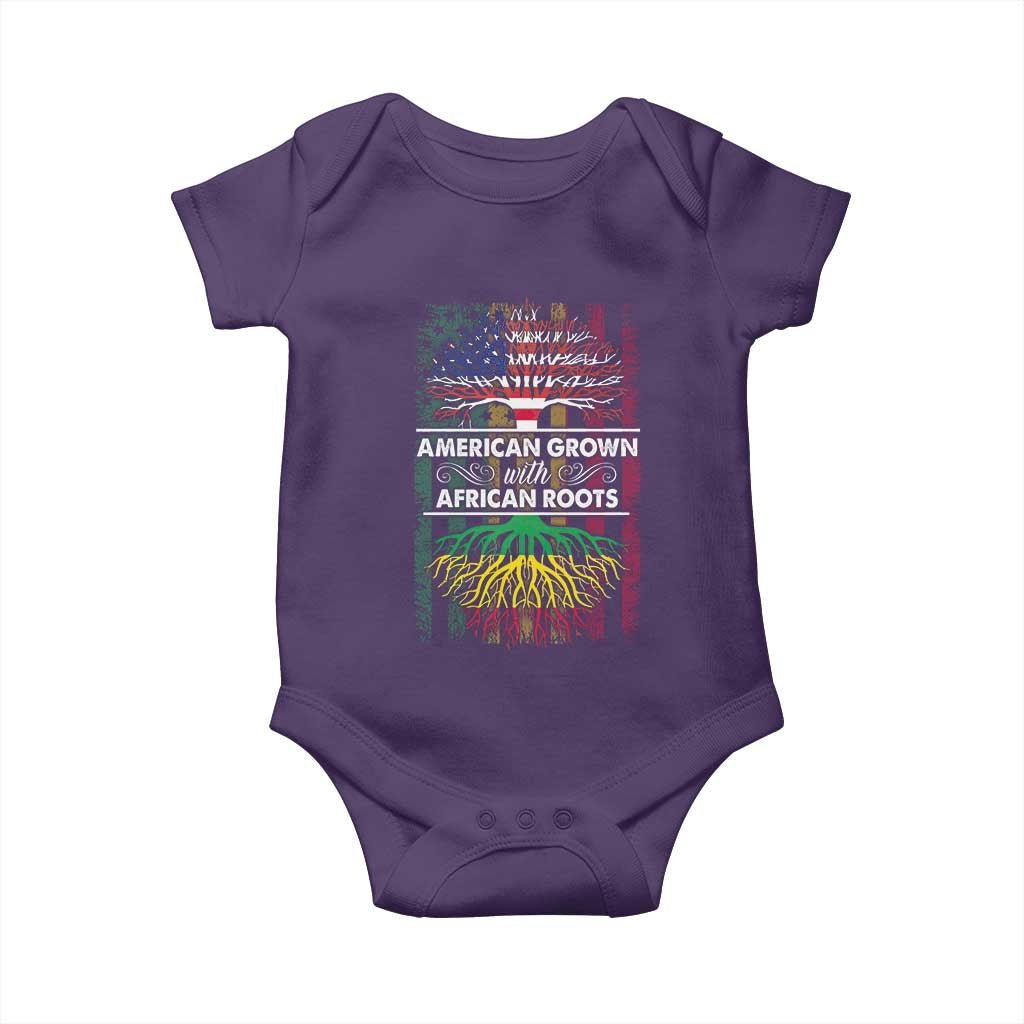 African American Pride Baby Onesie American Grown With African Roots African American Flag Tree