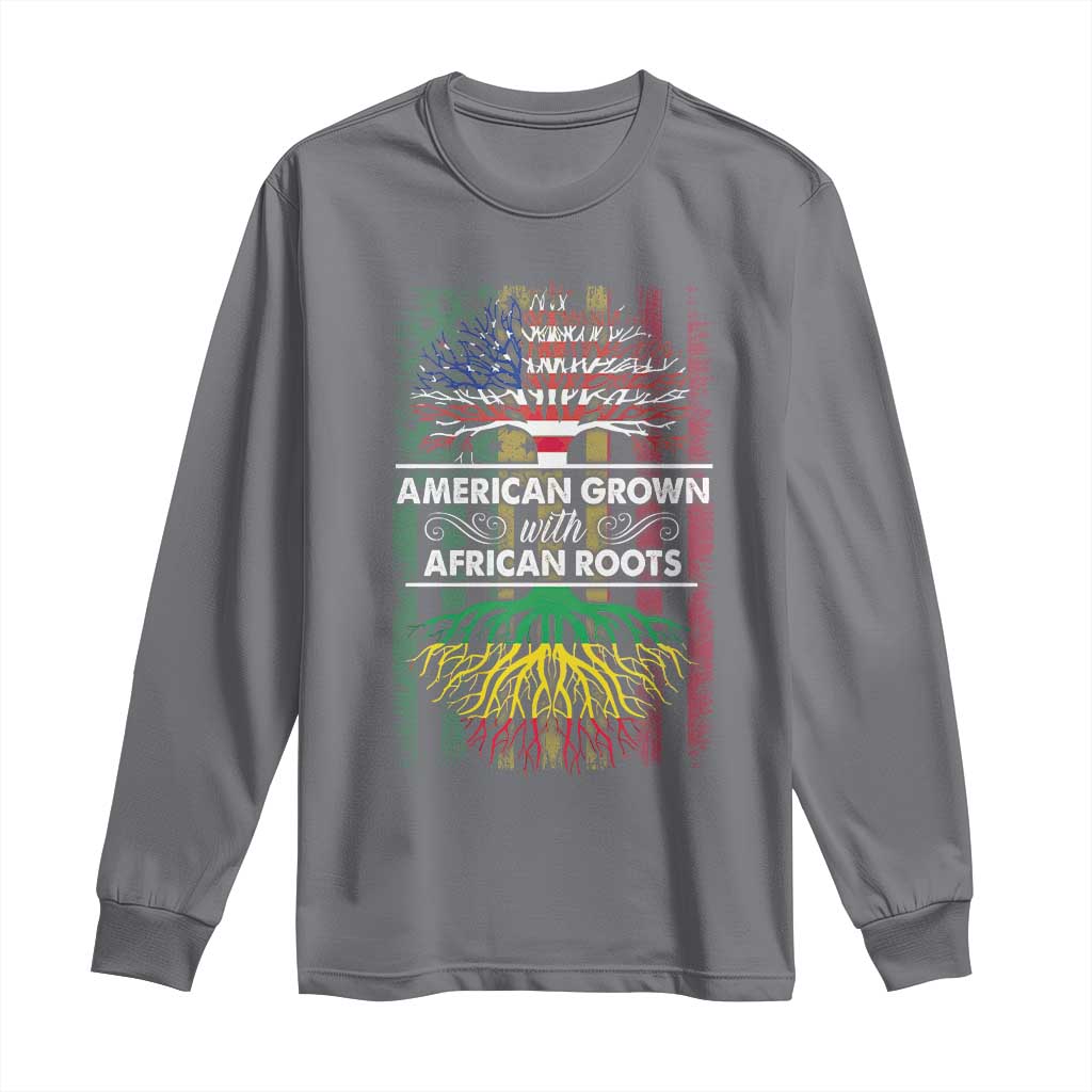 African American Pride Long Sleeve Shirt American Grown With African Roots African American Flag Tree