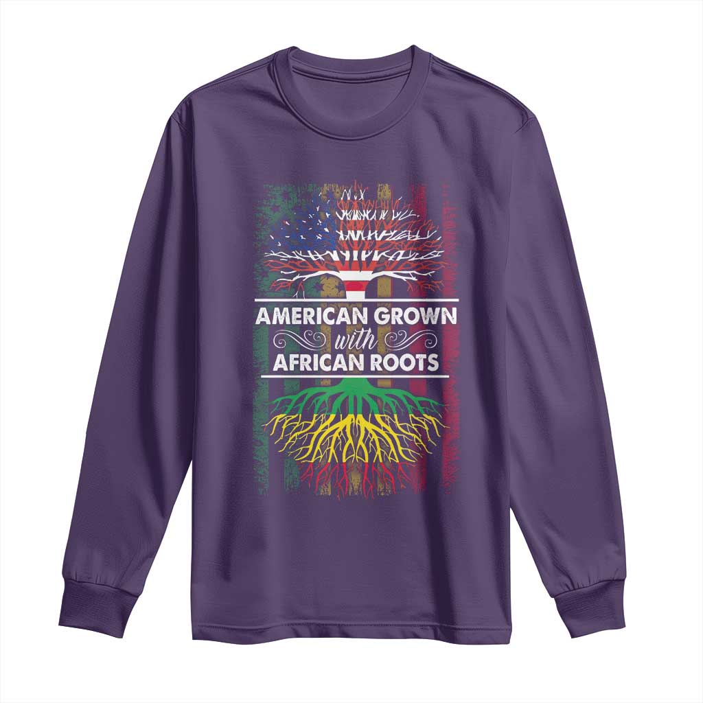 African American Pride Long Sleeve Shirt American Grown With African Roots African American Flag Tree