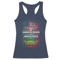 African American Pride Racerback Tank Top American Grown With African Roots African American Flag Tree