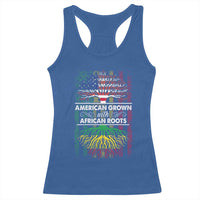 African American Pride Racerback Tank Top American Grown With African Roots African American Flag Tree