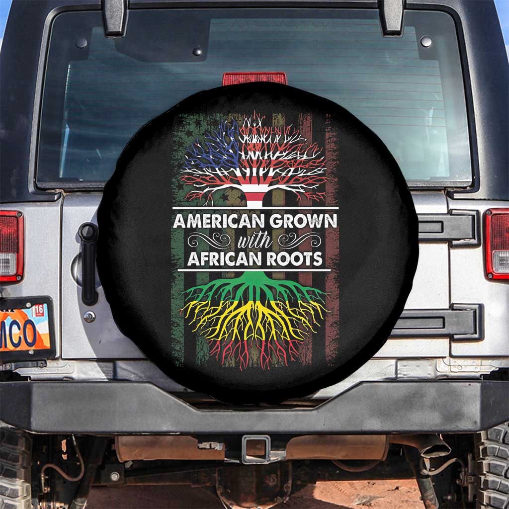 African American Pride Spare Tire Cover American Grown With African Roots African American Flag Tree