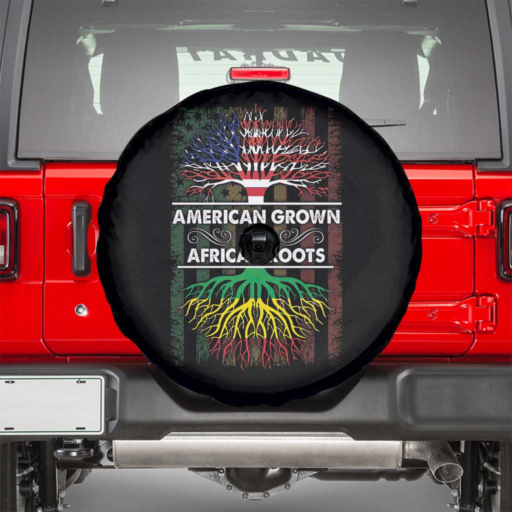 African American Pride Spare Tire Cover American Grown With African Roots African American Flag Tree