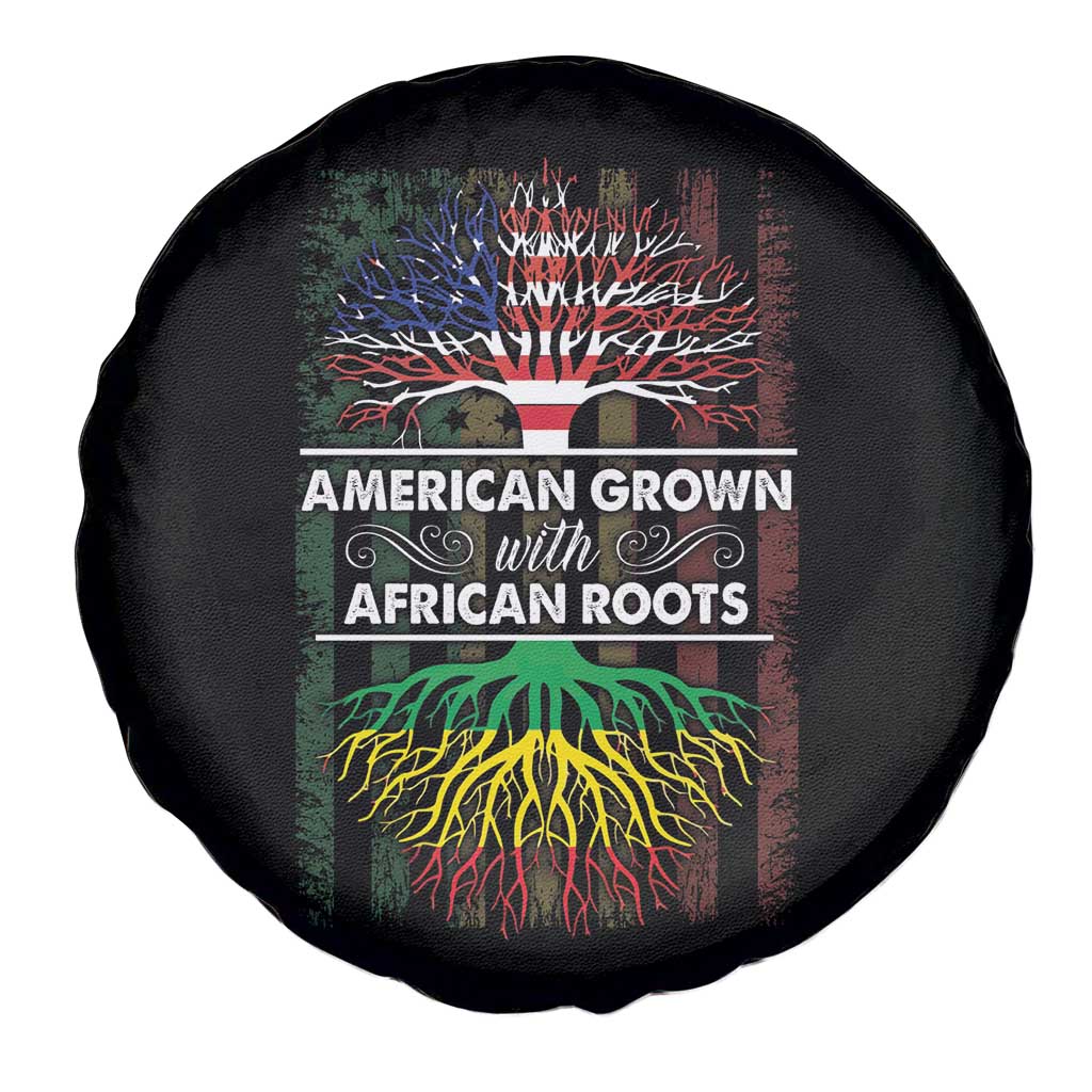 African American Pride Spare Tire Cover American Grown With African Roots African American Flag Tree