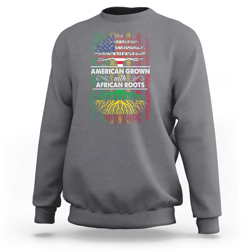 African American Pride Sweatshirt American Grown With African Roots African American Flag Tree