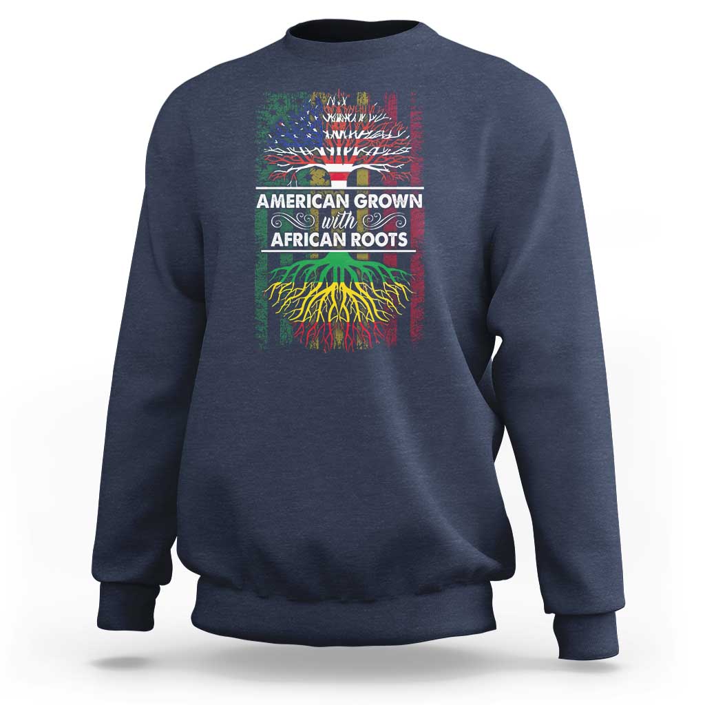 African American Pride Sweatshirt American Grown With African Roots African American Flag Tree