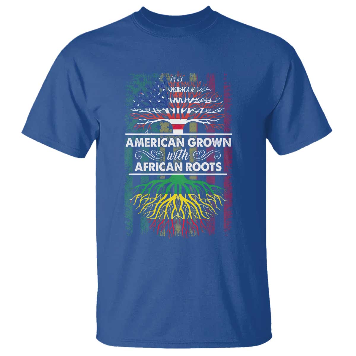 African American Pride T Shirt American Grown With African Roots African American Flag Tree