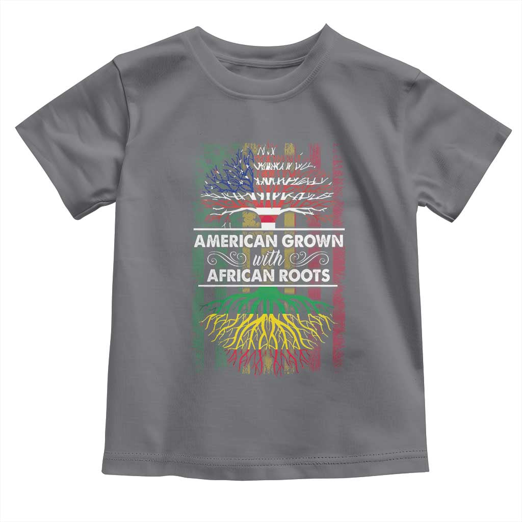African American Pride Toddler T Shirt American Grown With African Roots African American Flag Tree