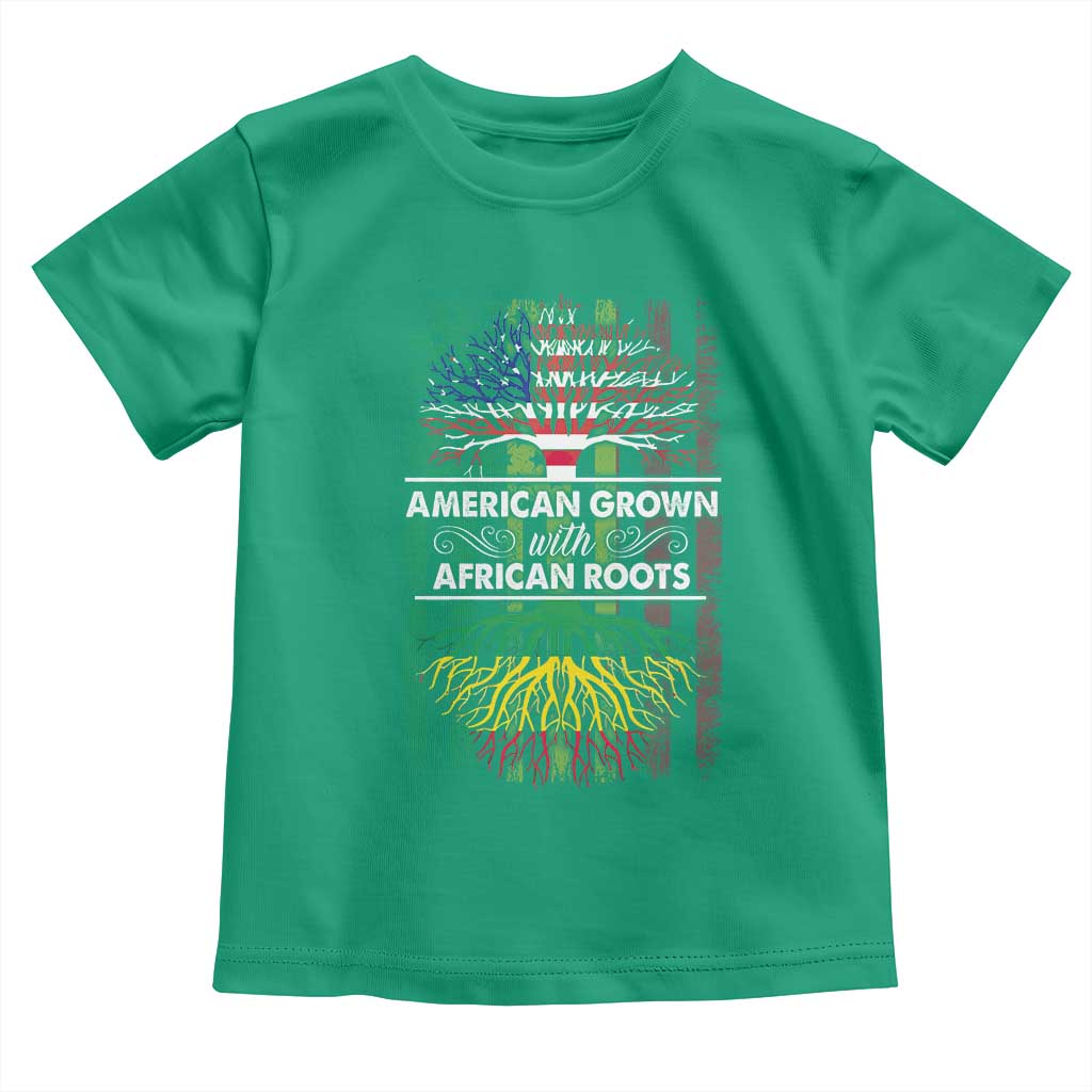 African American Pride Toddler T Shirt American Grown With African Roots African American Flag Tree
