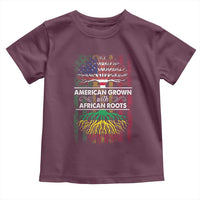 African American Pride Toddler T Shirt American Grown With African Roots African American Flag Tree