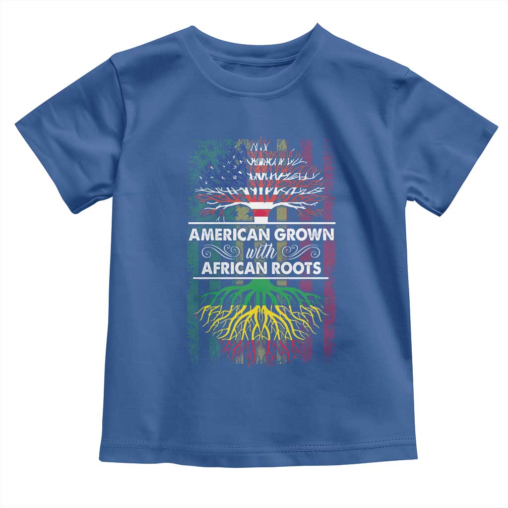 African American Pride Toddler T Shirt American Grown With African Roots African American Flag Tree