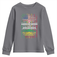 African American Pride Youth Sweatshirt American Grown With African Roots African American Flag Tree