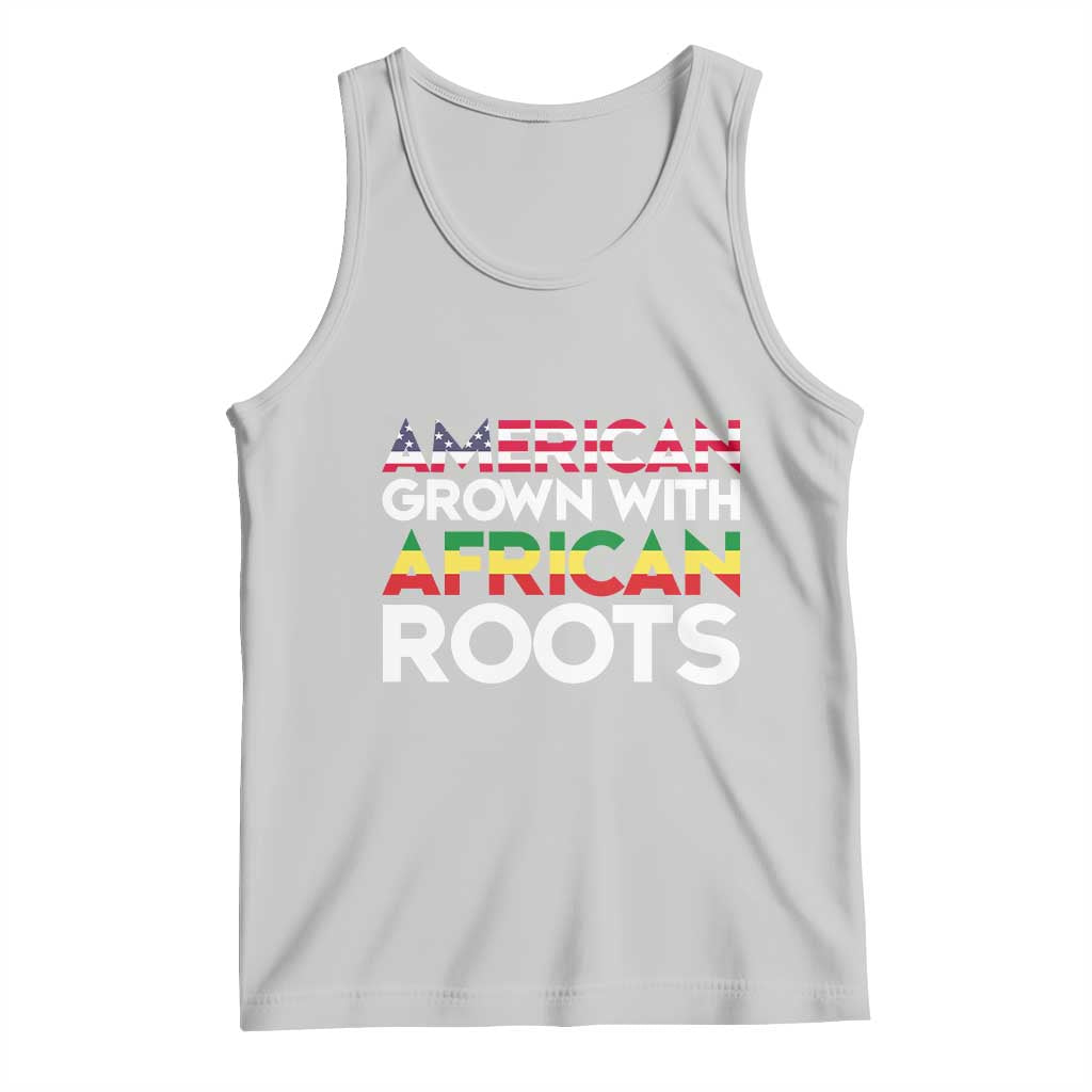 African American Roots Tank Top American Grown With African Roots US Flag