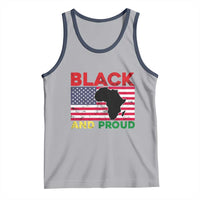 African American Tank Top Black And Proud US Flag Africa Map