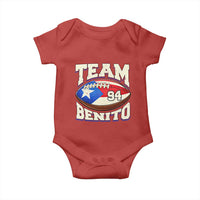Team Benito Puerto Rico Football Pride Baby Onesie Number 94 Vintage Game Day Music Artist Fan