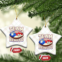 Team Benito Puerto Rico Football Pride Ceramic Ornament Number 94 Vintage Game Day Music Artist Fan