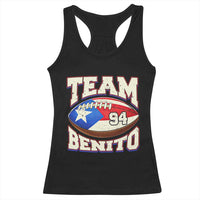 Team Benito Puerto Rico Football Pride Racerback Tank Top Number 94 Vintage Game Day Music Artist Fan