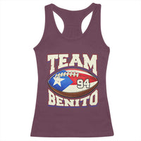 Team Benito Puerto Rico Football Pride Racerback Tank Top Number 94 Vintage Game Day Music Artist Fan