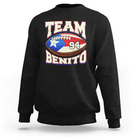 Team Benito Puerto Rico Football Pride Sweatshirt Number 94 Vintage Game Day Music Artist Fan