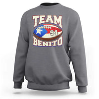 Team Benito Puerto Rico Football Pride Sweatshirt Number 94 Vintage Game Day Music Artist Fan