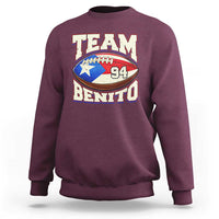 Team Benito Puerto Rico Football Pride Sweatshirt Number 94 Vintage Game Day Music Artist Fan
