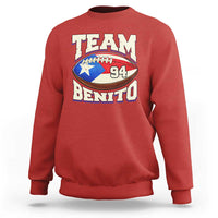 Team Benito Puerto Rico Football Pride Sweatshirt Number 94 Vintage Game Day Music Artist Fan