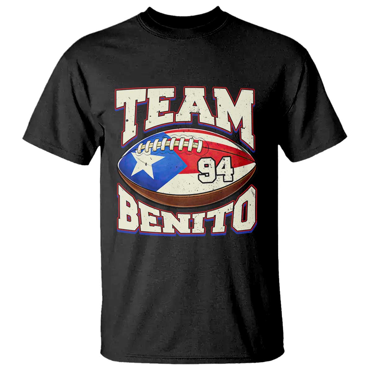 Team Benito Puerto Rico Football Pride T Shirt Number 94 Vintage Game Day Music Artist Fan