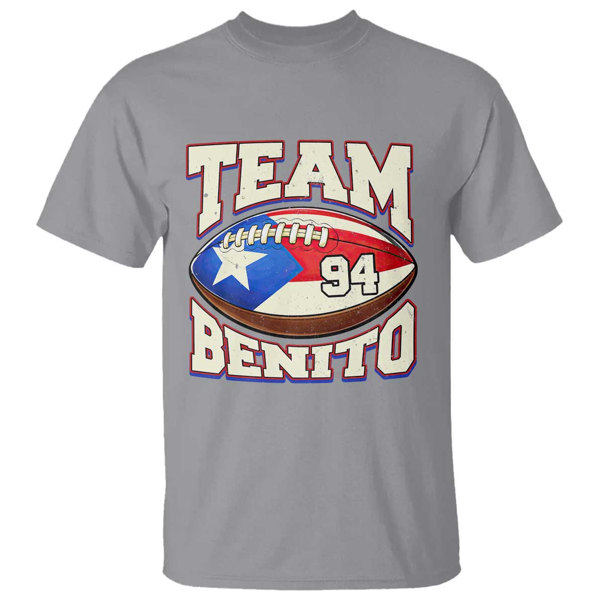 Team Benito Puerto Rico Football Pride T Shirt Number 94 Vintage Game Day Music Artist Fan