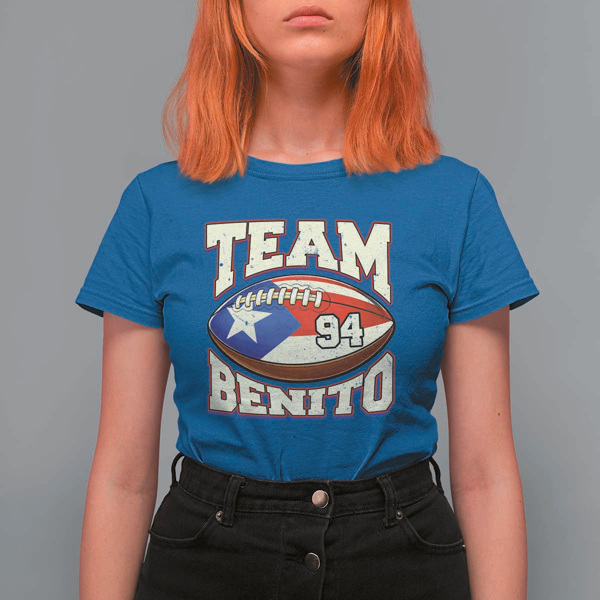 Team Benito Puerto Rico Football Pride T Shirt For Women Number 94 Vintage Game Day Music Artist Fan