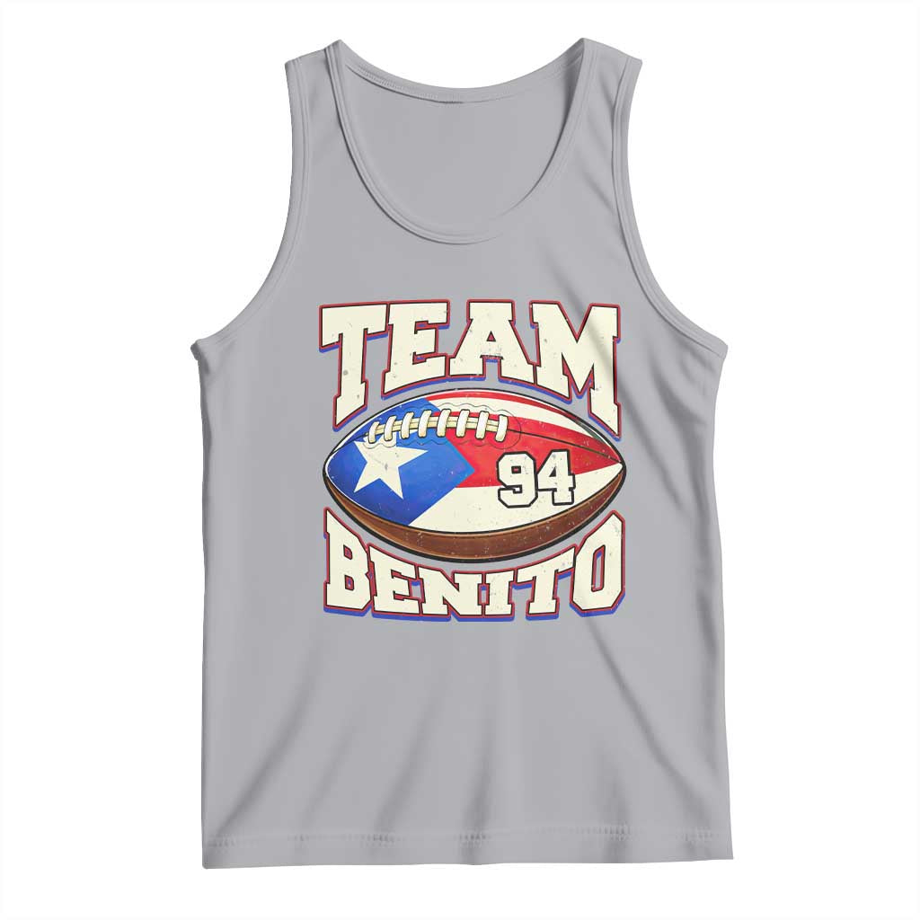 Team Benito Puerto Rico Football Pride Tank Top Number 94 Vintage Game Day Music Artist Fan