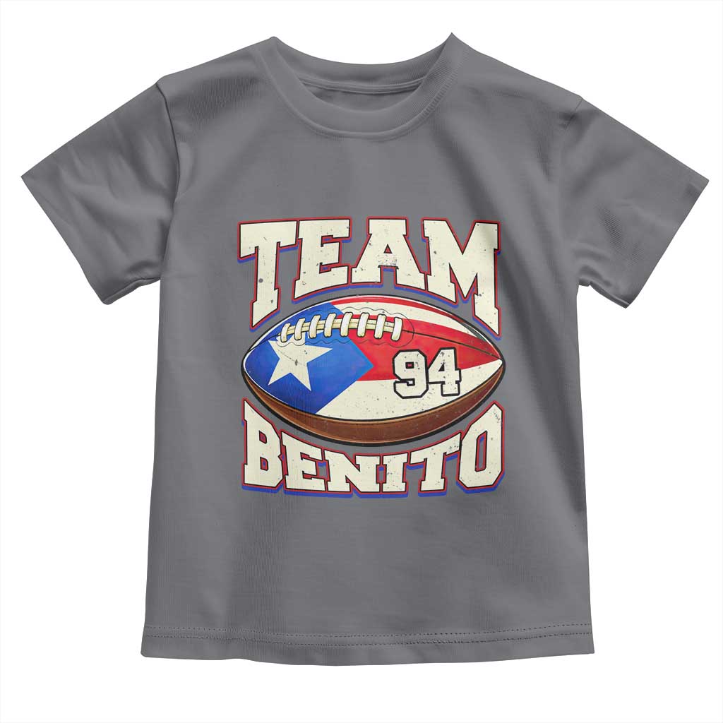 Team Benito Puerto Rico Football Pride Toddler T Shirt Number 94 Vintage Game Day Music Artist Fan