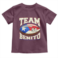 Team Benito Puerto Rico Football Pride Toddler T Shirt Number 94 Vintage Game Day Music Artist Fan