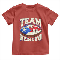 Team Benito Puerto Rico Football Pride Toddler T Shirt Number 94 Vintage Game Day Music Artist Fan