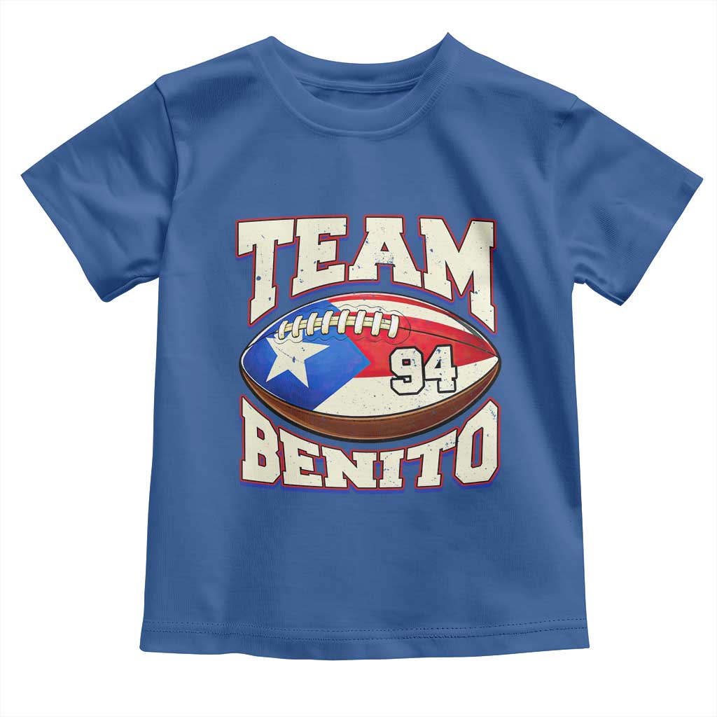 Team Benito Puerto Rico Football Pride Toddler T Shirt Number 94 Vintage Game Day Music Artist Fan