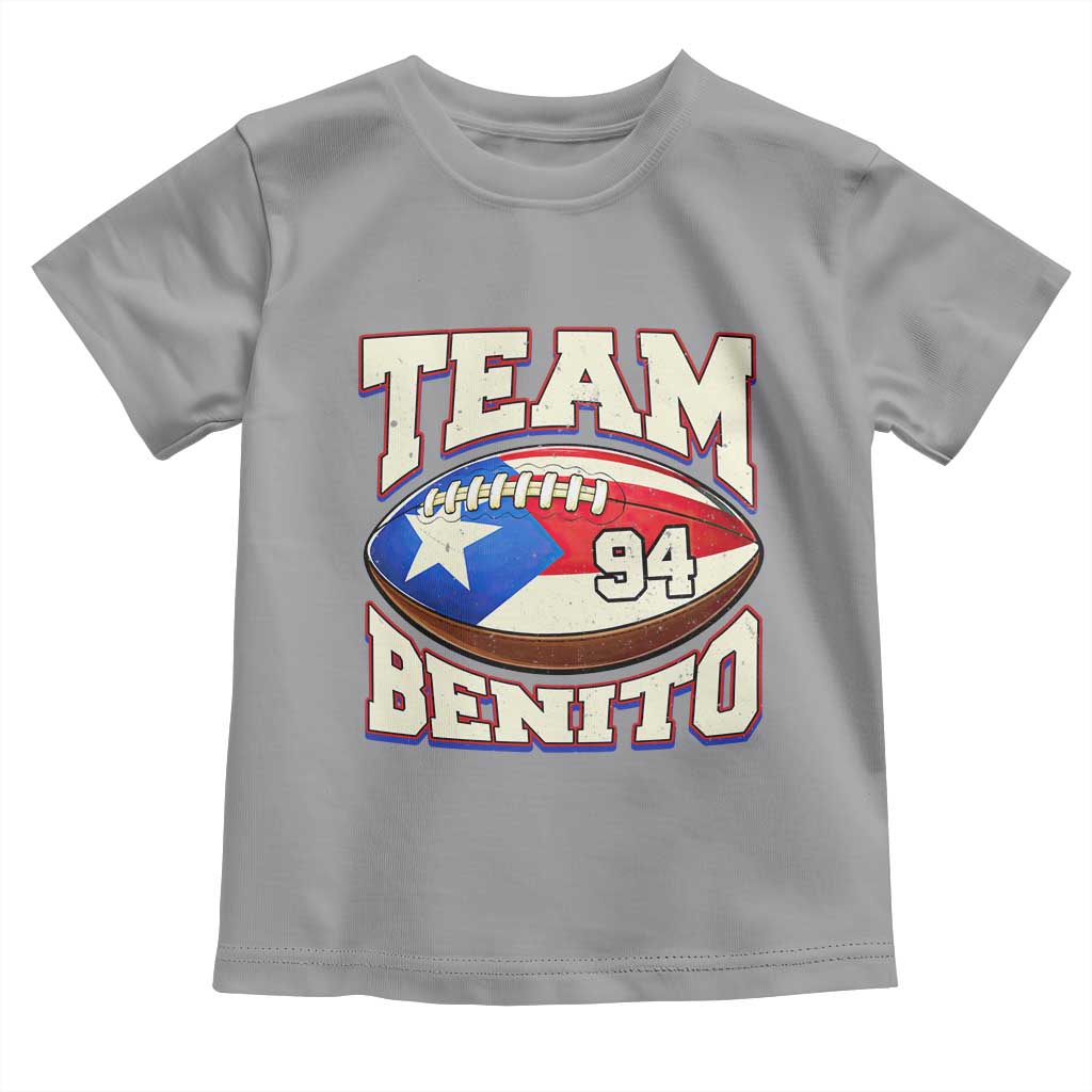 Team Benito Puerto Rico Football Pride Toddler T Shirt Number 94 Vintage Game Day Music Artist Fan