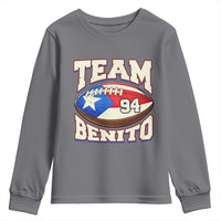 Team Benito Puerto Rico Football Pride Youth Sweatshirt Number 94 Vintage Game Day Music Artist Fan